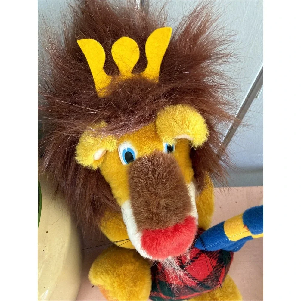 Vintage M/S Scotia Prince Cruise Ferry Lion Mascot Stuffed Bagpipes Souvenir